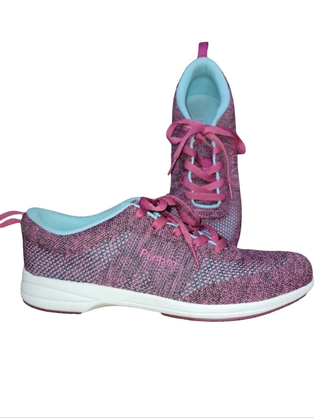 PROPET WASHABLE WALKER EVOLUTION SLIP RESISTANT SNEAKERS Berry/Blue Size 10